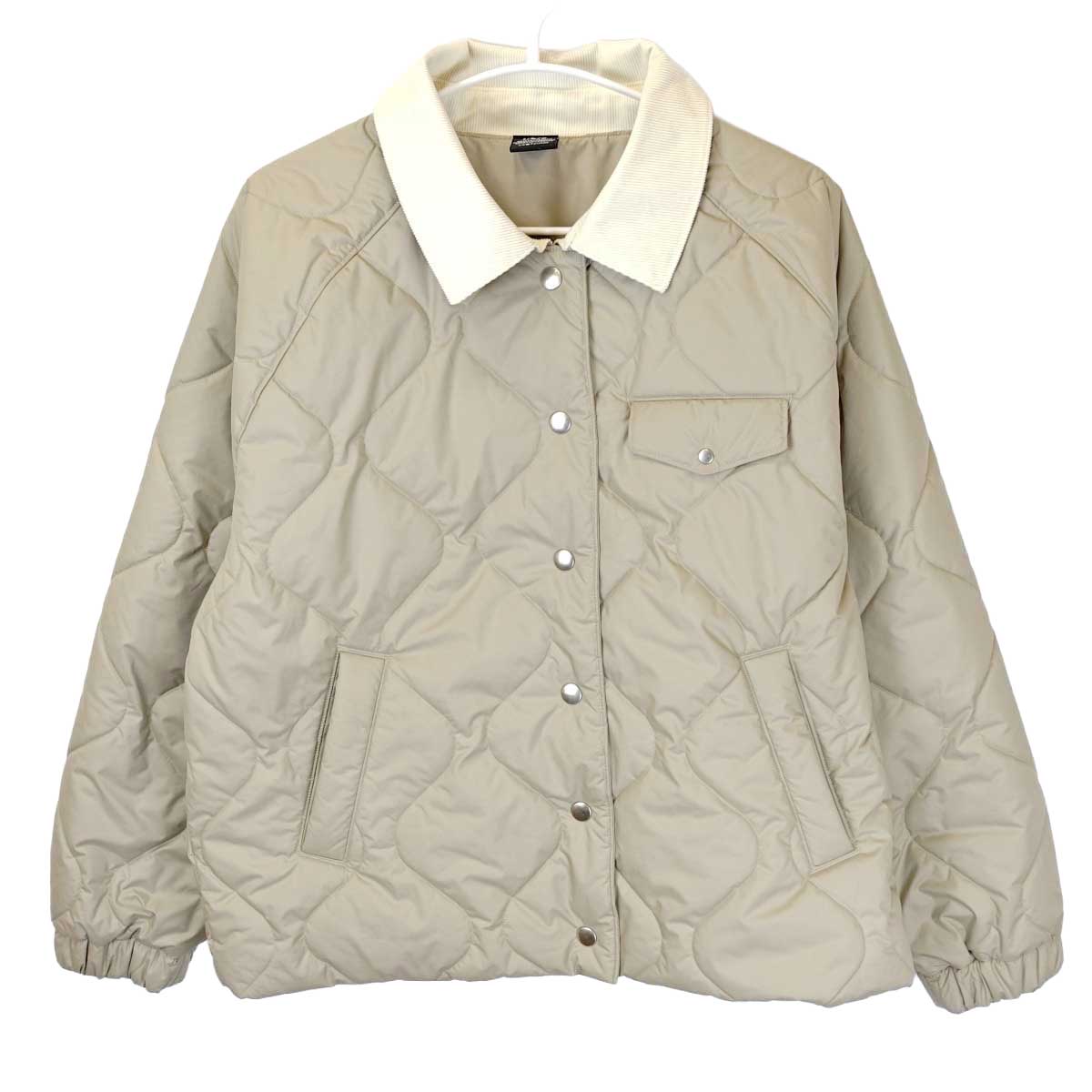 【中古】アンダーアーマー UAウーブン キルト ジャケット L City Khaki 6007468 UNDER ARMOUR