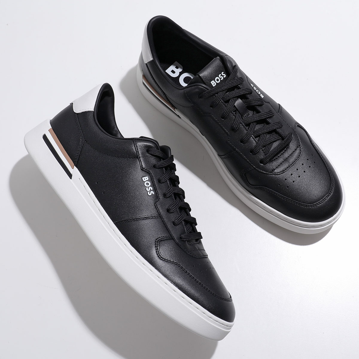 HUGO BOSS ヒューゴボス スニーカー Clint Tenn ltvpN 50542538 メンズ ローカット レザー シューズ 靴 001/Black