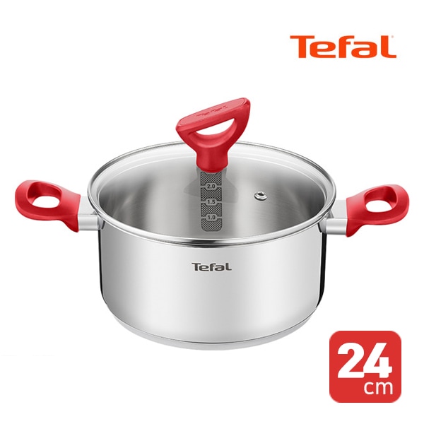 T-fal エディション レッド インダクション 両手鍋 24cm