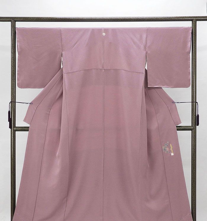 色無地 未着用 正絹 渋めオーキッド 身丈156cm 裄丈67.5cm 色無地 抱茗荷 未使用 着物 結婚式 入学式 卒業式 a4002 9,856円