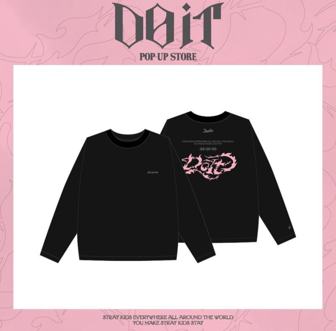 【国内発送】【公式品】 STRAY KIDS 現地購入 DO IT POP-UP OFFICIAL MD LONG SLEEVE