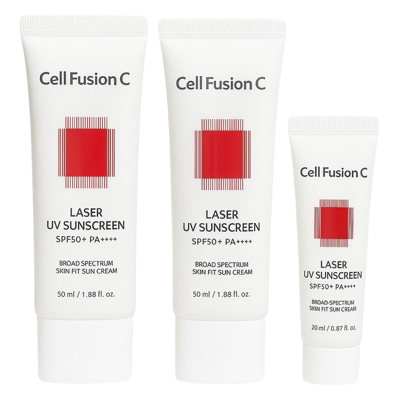 【50ml x 2p + 20ml】 レーザーUVサンスクリーン SPF50+/PA++++ 50ml x 2本 + 20ml セット UVケア/ベースメイク/日焼け止め/シミ&くすみケア/化粧下地