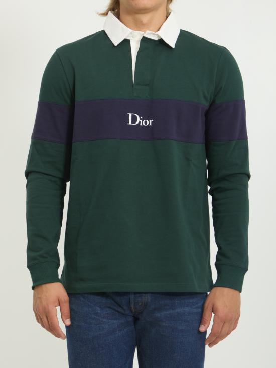 DIOR Men Polo Shirts 693J805 GREEN