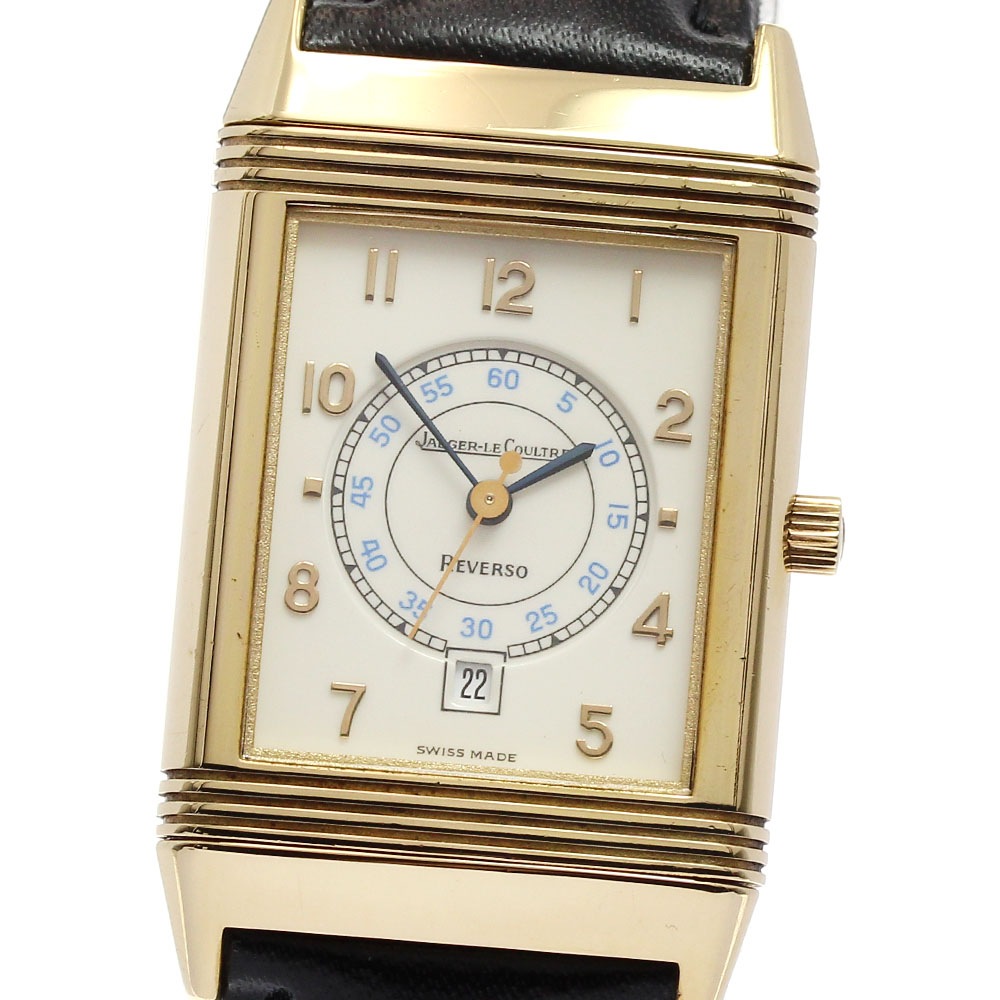 ジャガールクルト JAEGER-LECOULTRE 250.1.11 レベルソ K18YG デイト クォーツ メンズ _825317【中古】
