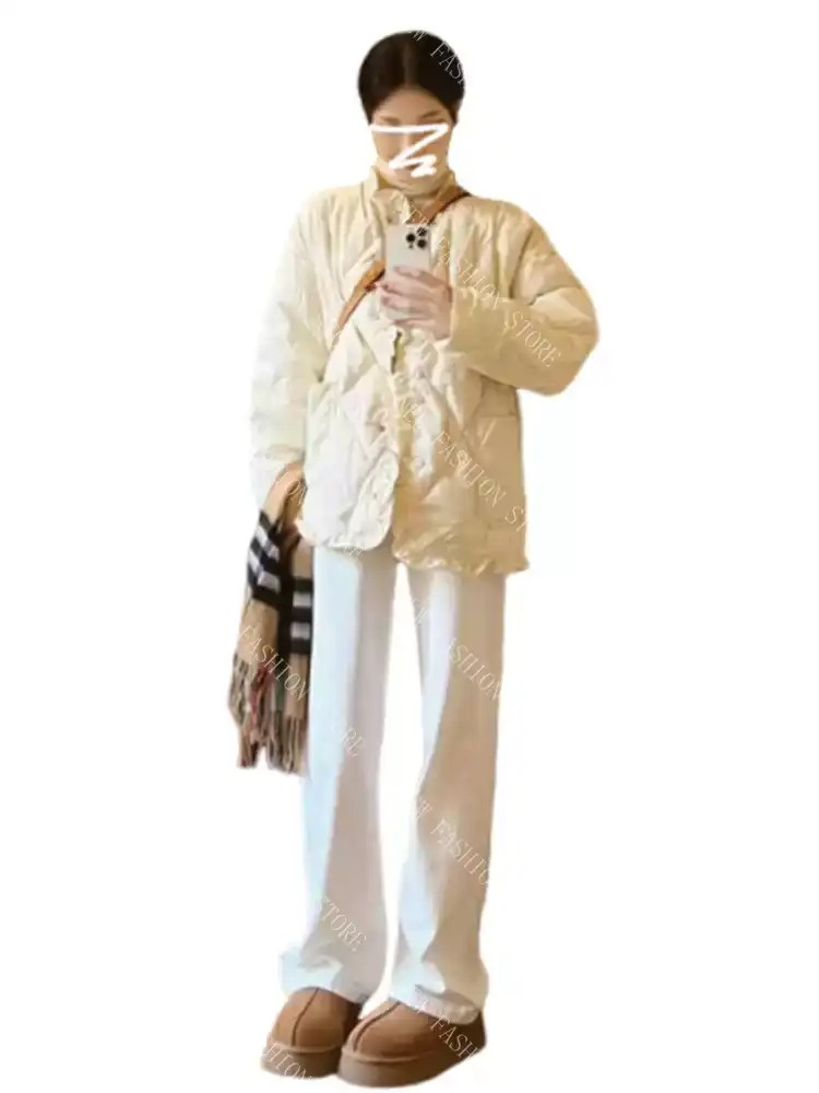 綿の女性の秋冬の新しい綿のコート-17