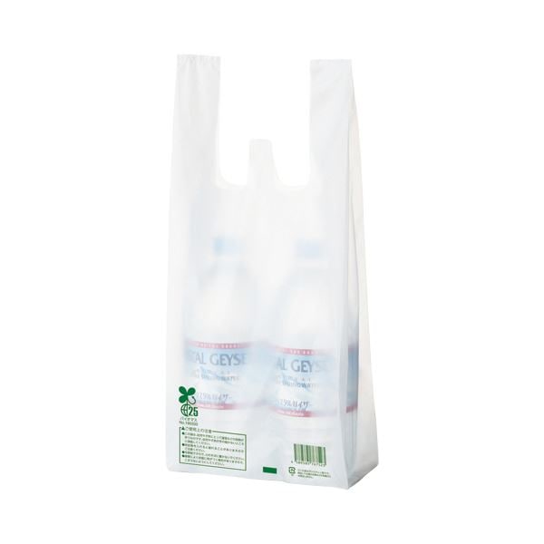 （まとめ） TANOSEEバイオマス配合レジ袋（乳白） 16号 1セット（1000枚：100枚×10パック） (×5セット)