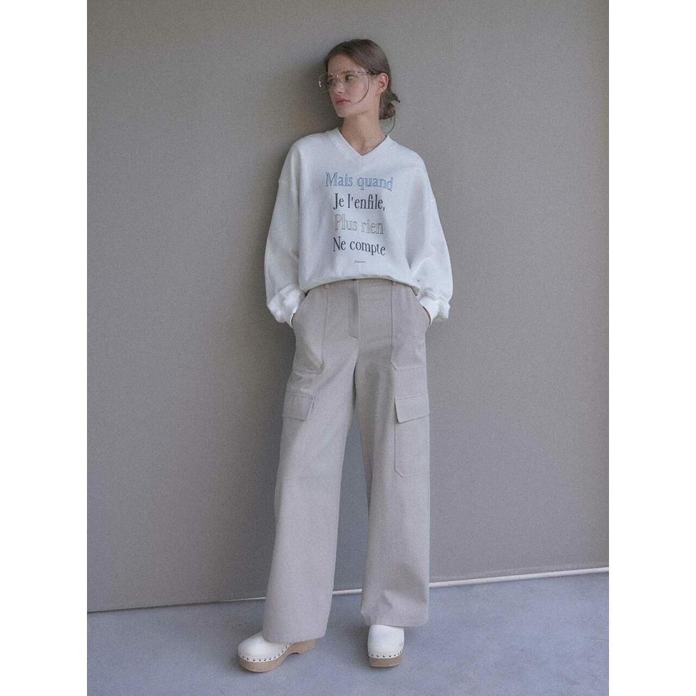 LOEUVRE(ロユーブル) バイオコットンワイドカーゴパンツ SW3AL343 91