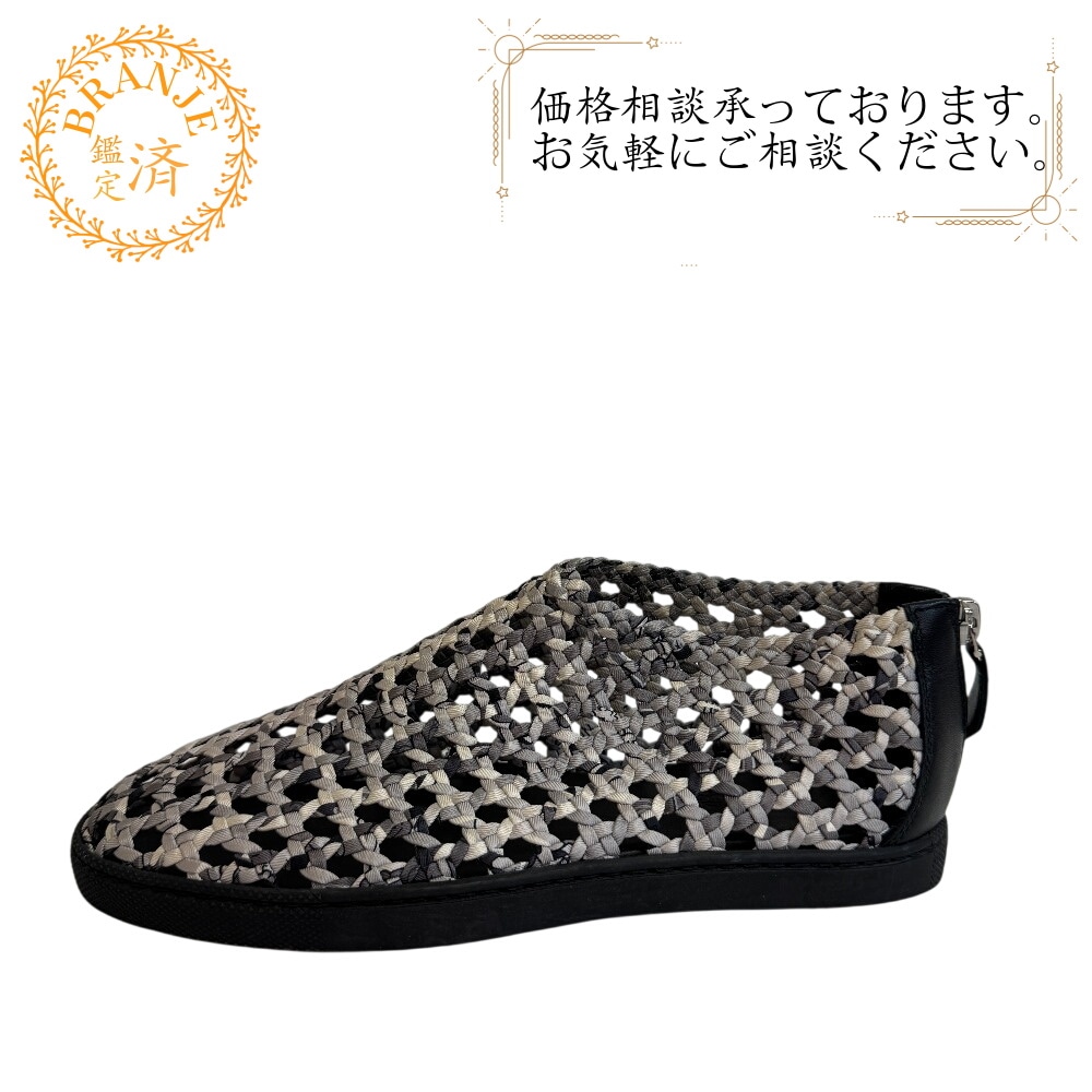 オキシジェン スニーカー フラットシューズ ファブリック スリッポン グレー レディース 22