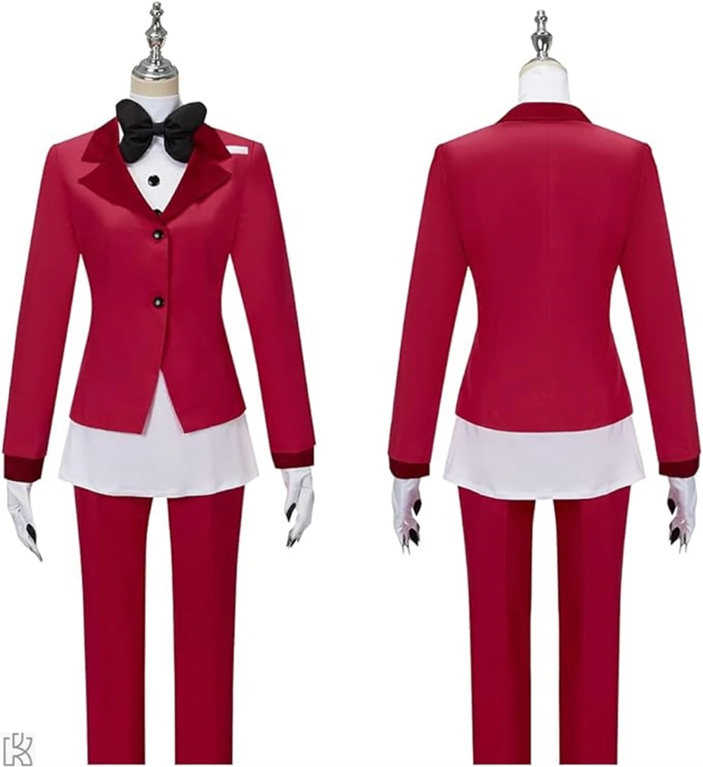 文化祭 Charlie 学園祭 ユニフォーム 女性用 赤い アニメイベント 5点セット アニメ 制服 コスプレ衣装 コスプレ コスプレ服 ハロウィー 地獄のホテル チャーリー ハズビンホテル
