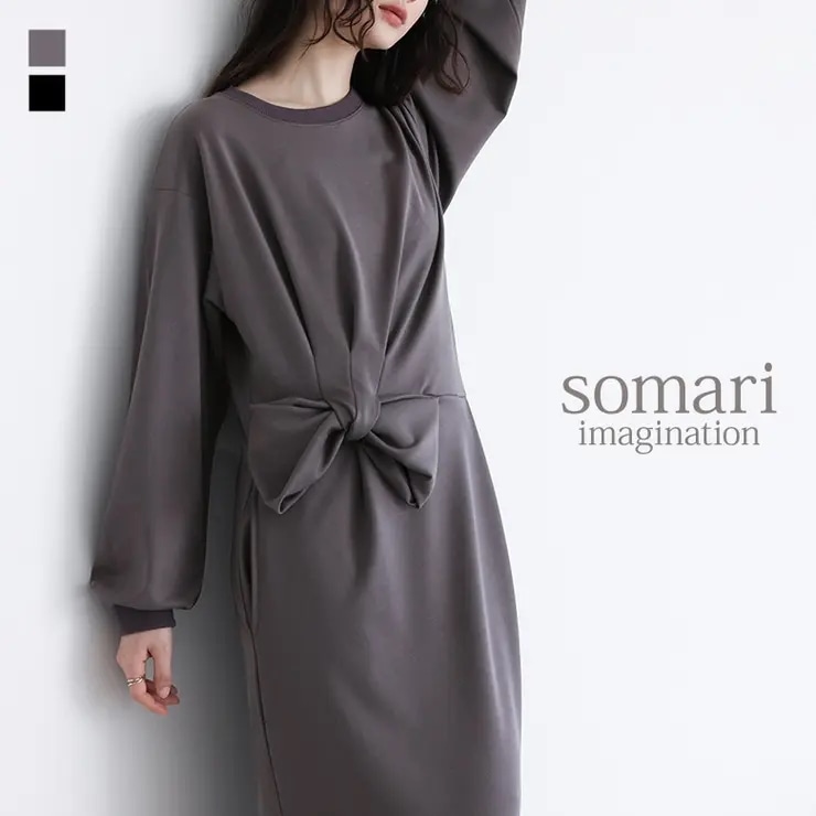 somari imaginationリボンモチーフカットワンピース