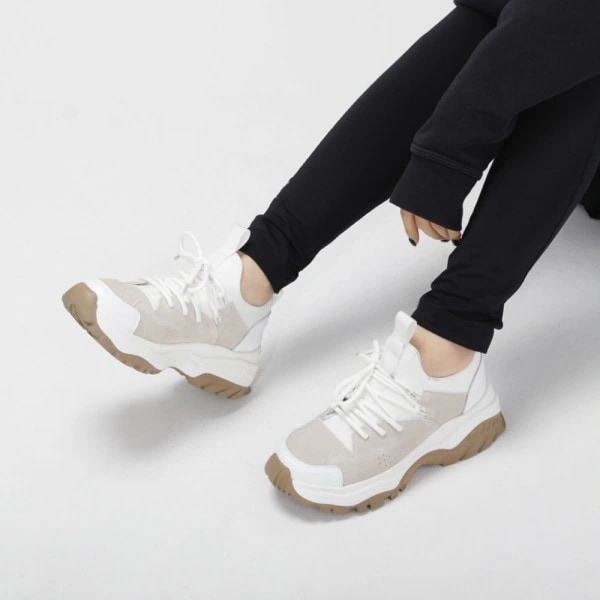 天然皮革/ヒドゥンインソールスニーカー/7cm