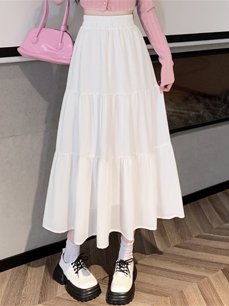 【1つ買うと10つ無料】スカート春と夏のミッドレングススカート女性春2025年春春春脂肪 オールケーキメッシュスカート