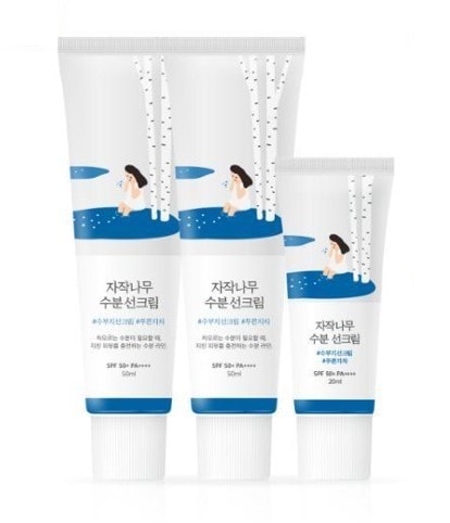 韓国オリーブヤング第1位 日焼け止め ラウンドラップ シラカバ 水分 日焼け止め 50ml 1+1 企画 (+20ml)