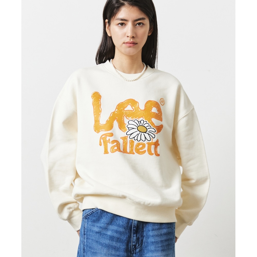 FALLETT [FallettXLee] フラワーロゴ マンツーマンアイボリー