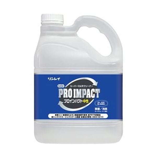 （まとめ）リンレイ NEW プロインパクト中性4L 1本(×5セット)