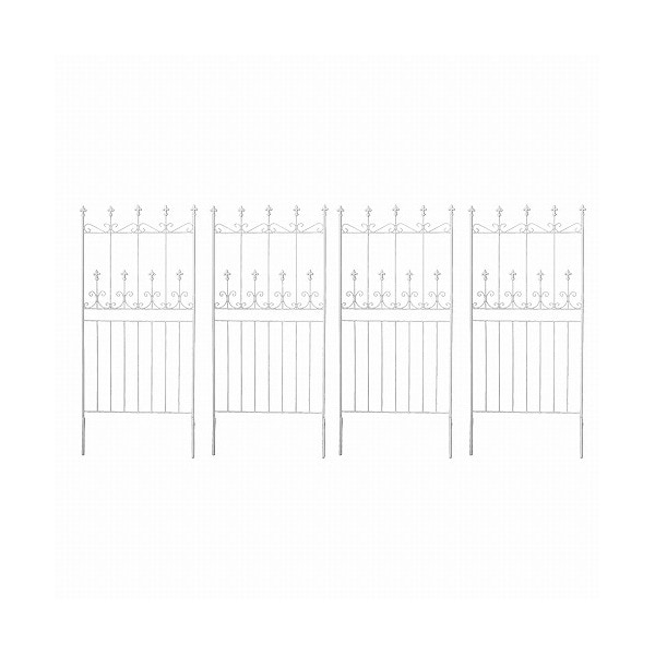 住まいスタイル オールドシャトーフェンス150 ロータイプ 4枚組 ホワイト OC002L-4P-WHT メーカー直送 15,173円