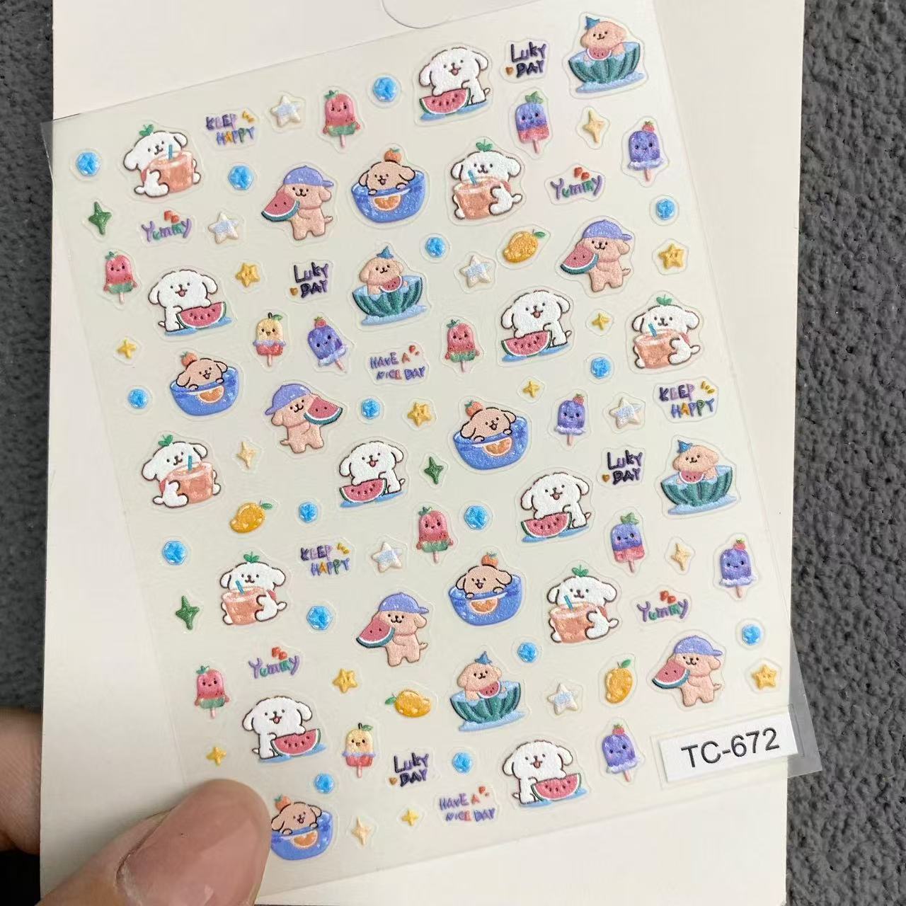 大人気 5D 立体 ネイルシール ちいかわ グッズ ネイルシール キャラクター