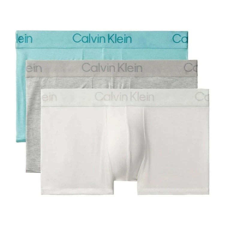 カルバンクライン：MODERN MODAL ボクサーパンツ 3PK (グレーヘザー/チョーク/ソルトウォーターアクア)【NB4192-901】