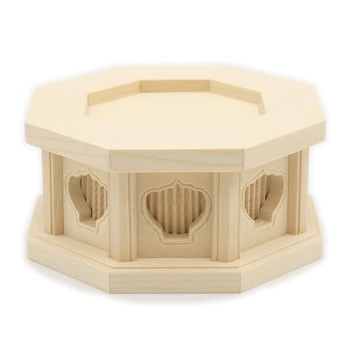 栗田こだわり仏像 【木彫仏具】 八角台座 2.0寸用(W10cmD10cmH5cm) 桧木製 1