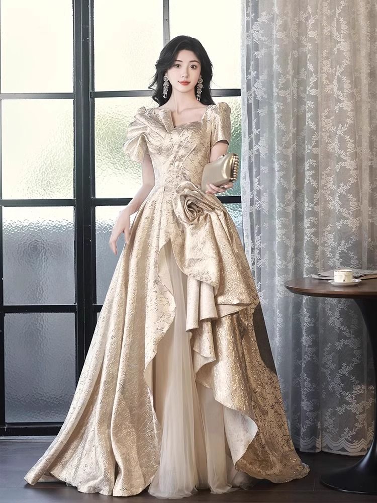 ドレス2025婚約ドレスアート試験大人の宴会ホストプリンセスドレス女性ワンピースドレスドレス