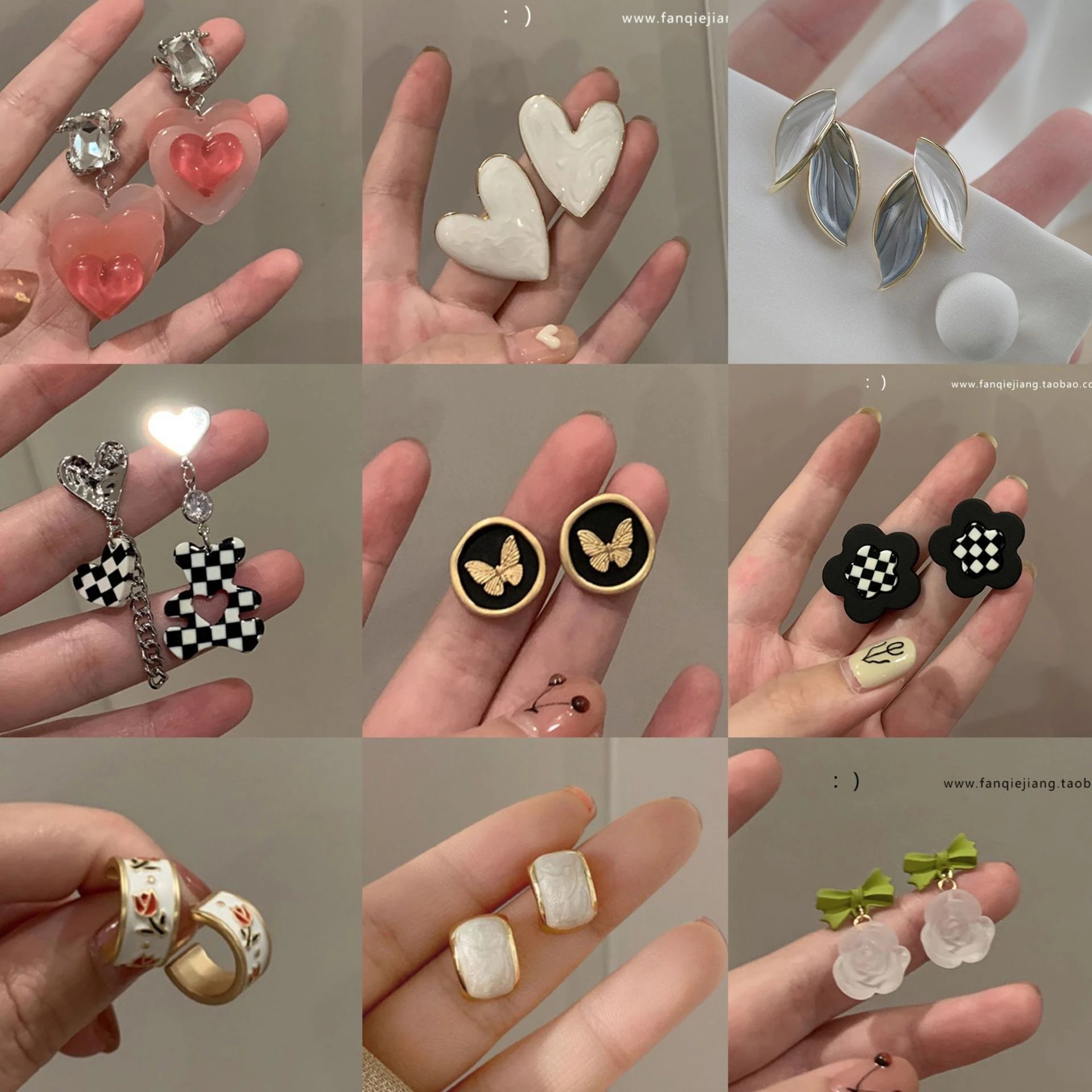 イヤリング気質シルバーピンパールピアスハートレトロなデザイン感たっぷりのピアスガール