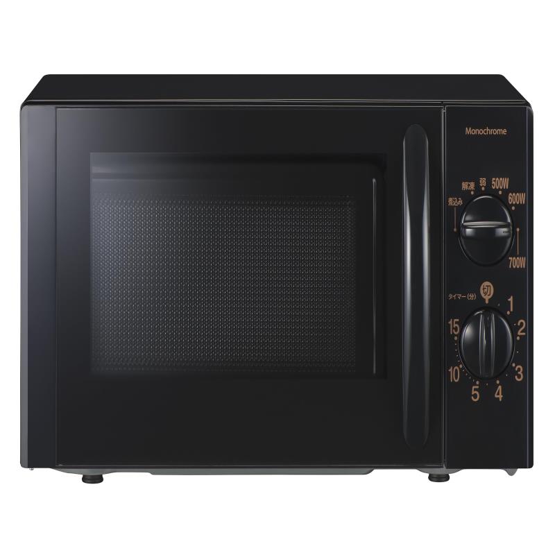 コイズミ 単機能 電子レンジ 17L ターンテーブル 【60Hz専用】 西日本 一人暮らし 簡単操作 ダイヤル式 大きめ文字 ブラック KRD-1701/K6