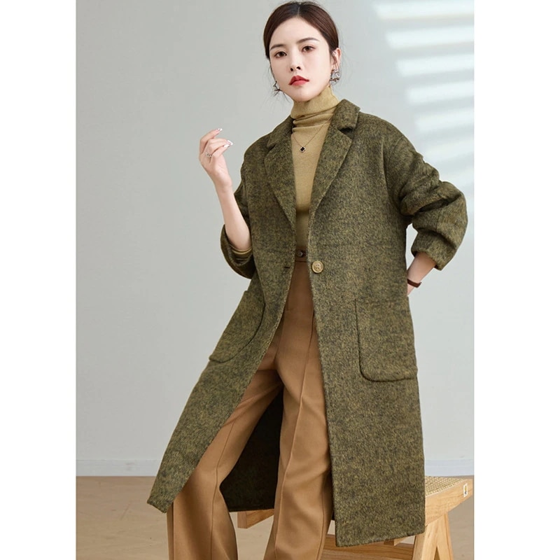 秋と冬の新作 チェスターコート ウールのコート 品質いいな新品 レディース ロングコート 令嬢 着痩せ 通勤通学/卒業式/無地 ロングコート ファッションゆったり