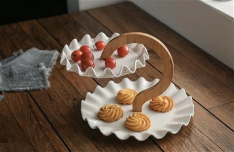 早い者勝ち ディナープレート スナック棚 多層 セラミック フルーツプレート デザートプレート