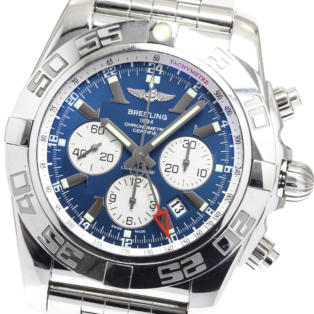訳あり ブライトリング BREITLING AB0410 クロノマット GMT 自動巻き メンズ 保証書付き_906996【中古】