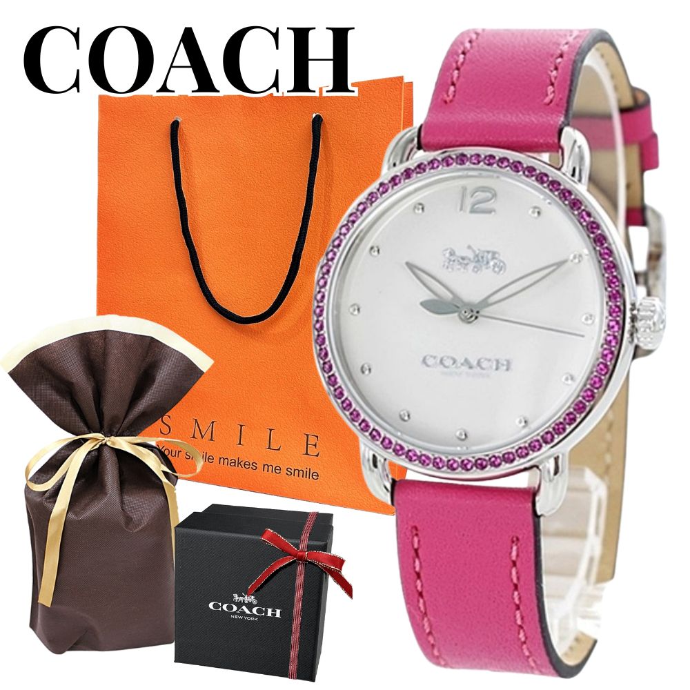 ラッピング済 ギフトセット コーチ 腕時計 手表 レディース そのまま渡せる 紙袋つき 可愛い ギフトセット 女性 おしゃれ 彼女 娘 姪っ子 妻 女友達 母親 贈り物 喜ばれる 実用的 手提げ袋 手
