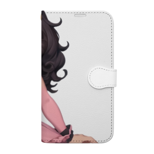 【文字入れ可能受注生産】カンガルーの女の子　アリヤ 手帳型スマホケース