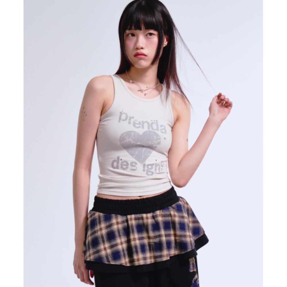 PRENDA PRENDA DESIGN CO VINTAGE SLEEVE LESS PALE BEIGE P