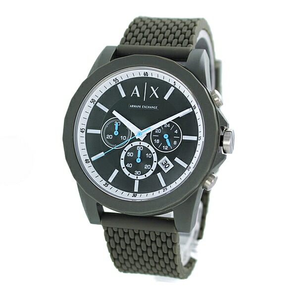 アルマーニ エクスチェンジ 腕時計 手表 メンズ シリコン ラバー カジュアル 仕事 軽い マット オリーブ グリーン ポイント消化