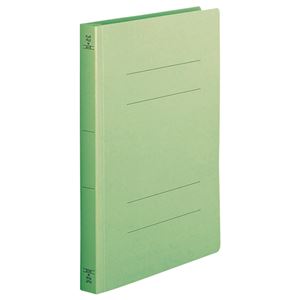 (まとめ) TANOSEE フラットファイル(厚とじW) A4タテ 250枚収容 背幅28mm 緑 1セット(10冊) (×5セット)