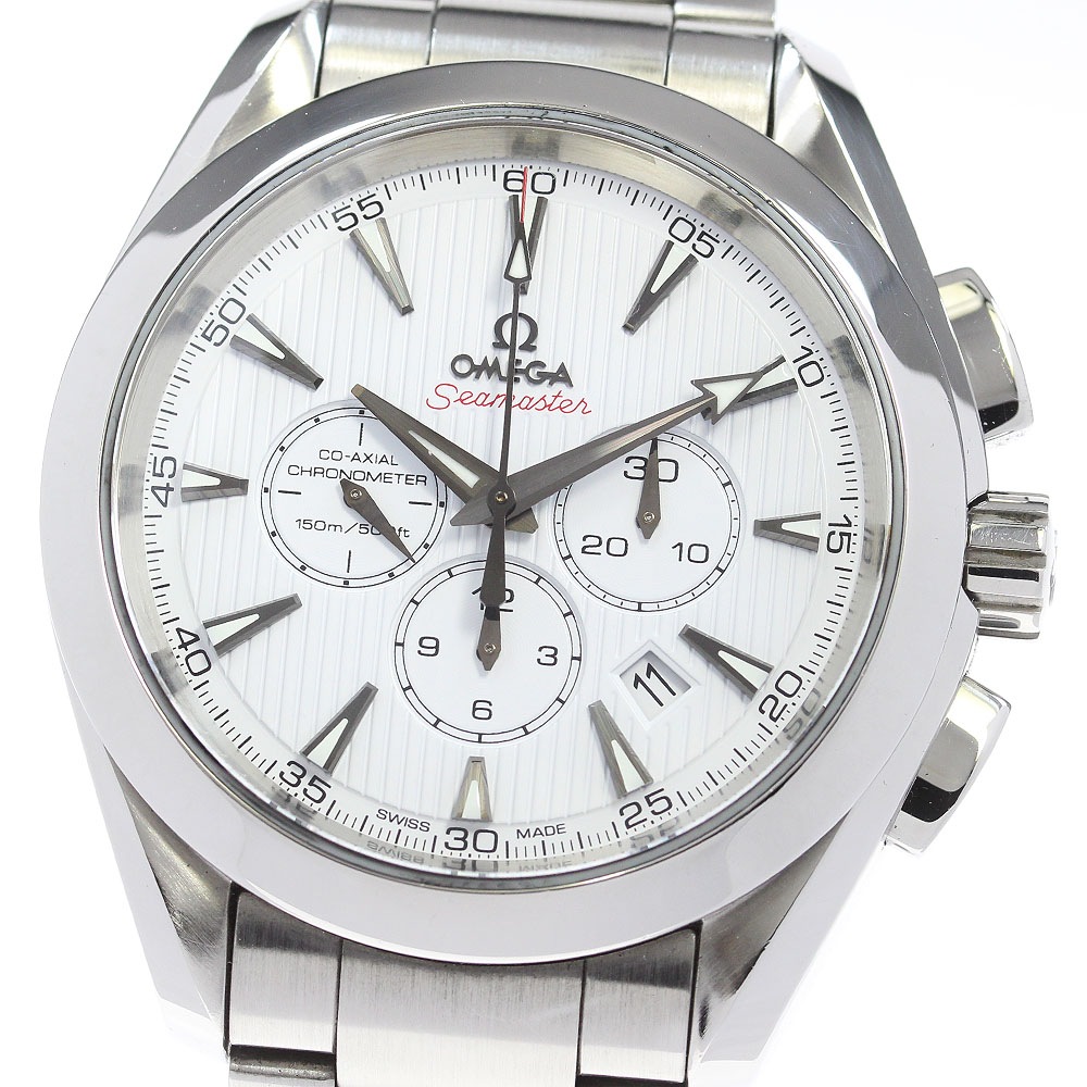 オメガ OMEGA 231.10.44.50.04.001 シーマスター アクアテラ クロノグラフ 自動巻き メンズ 箱・保証書付き_866168【中古】