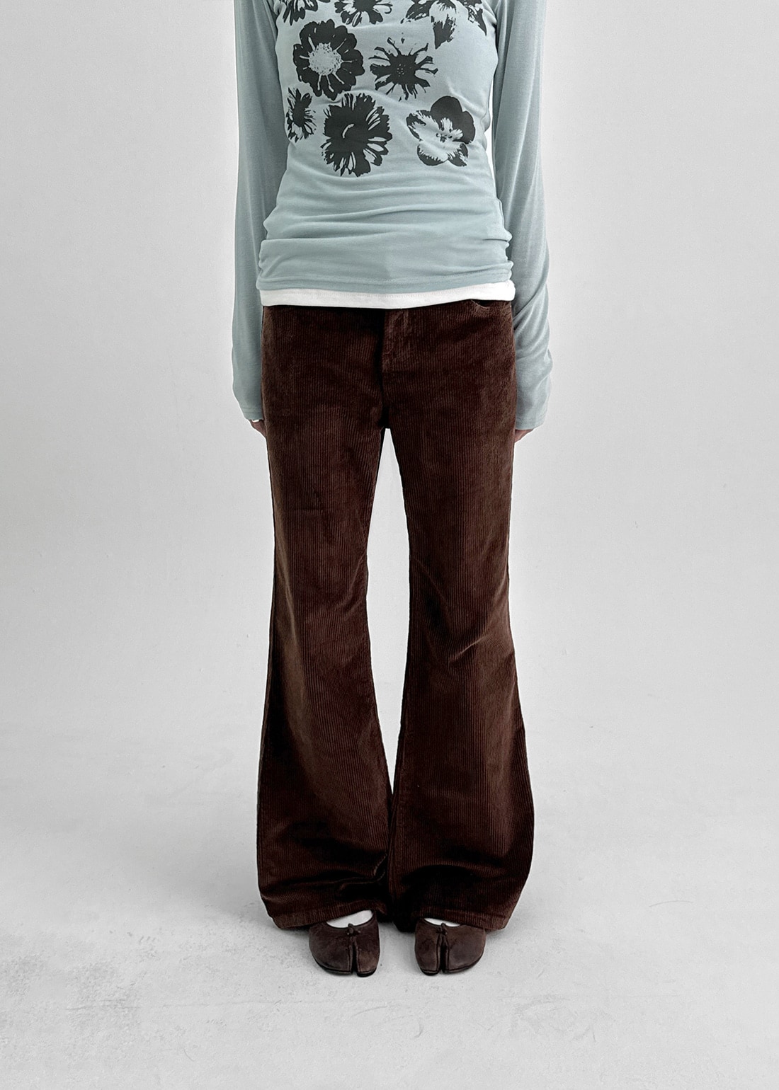 トルディ コーデュロイ ブーツカット パンツ