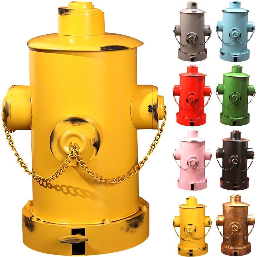 ゴミ箱 ふた付き おしゃれ 消火栓 ゴミ箱 ペダル 25L/35L/55L ダストボックス ブリキ缶 蓋付き 屋外 トイレ キッチン 寝室 リビング ダ