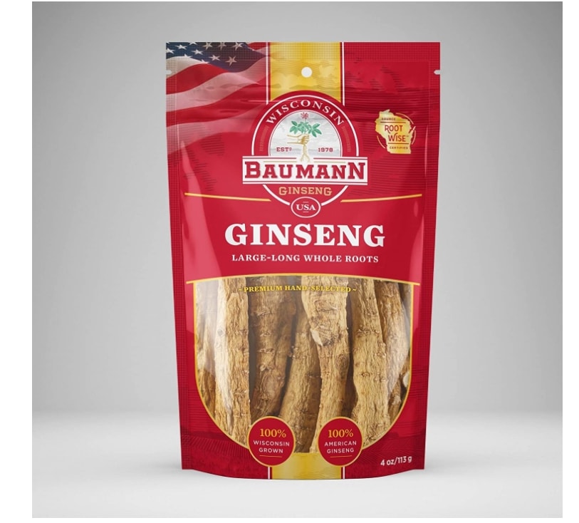 Baumann Ginseng Root (Long) - 100% American Ginseng/Ginseng Root/Wisconsin Ginseng/Hand-Selected Ame 11,098円