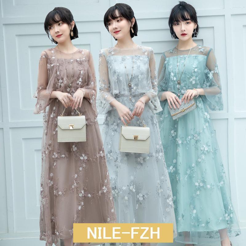 結婚式 パーティードレス きいサイズ ワンピース マタニティ お呼ばれ レース フリル ドレス マキシ きれいめ 楽チン 女子会 食事会 デート
