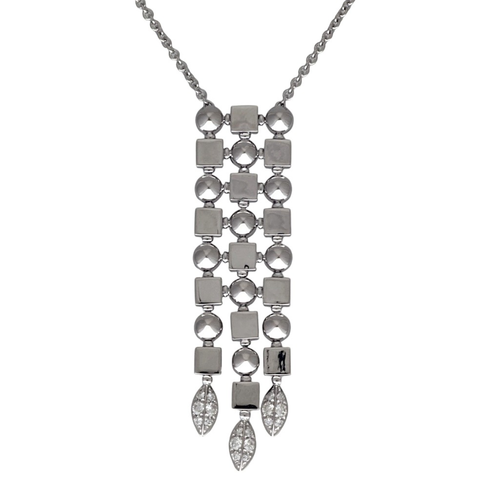 ブルガリ ルチア ネックレス 18金 K18ホワイトゴールド BVLGARI 中古 美品