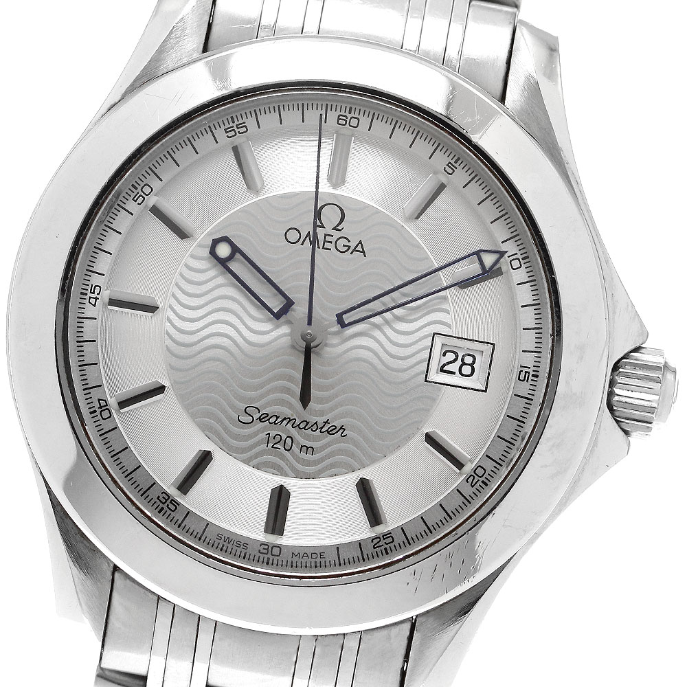 オメガ OMEGA 2511.31 シーマスター120 デイト クォーツ メンズ 保証書付き_878993【中古】