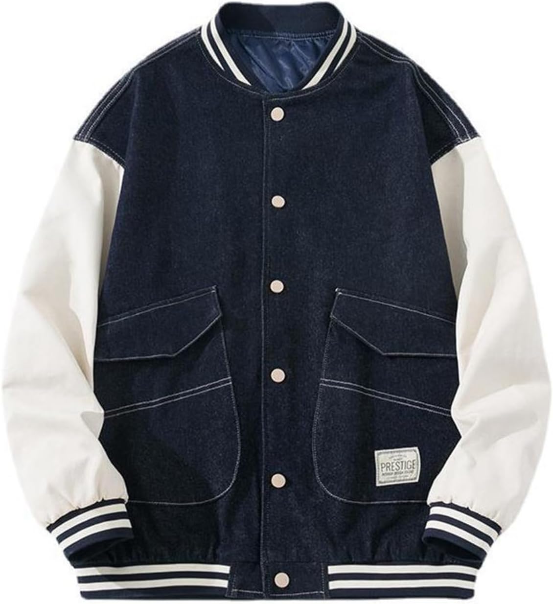 スタジアムジャンパー デニムジャケット メンズ 春秋 アウター 防寒 防風 カジュアル スタジャン 作業着 ブルゾン 通勤 通学 おおきいサイズ おしゃれ ストリート トップス 秋服