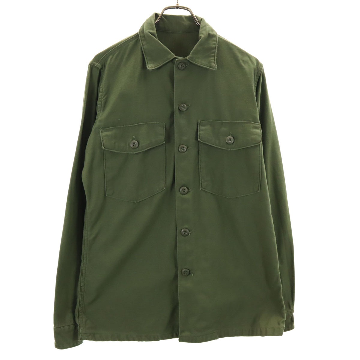 US ARMY アメリカ軍 60s ヴィンテージ DSA ユーティリティー 長袖 ミリタリーシャツ カーキ メンズ 古着 8,756円