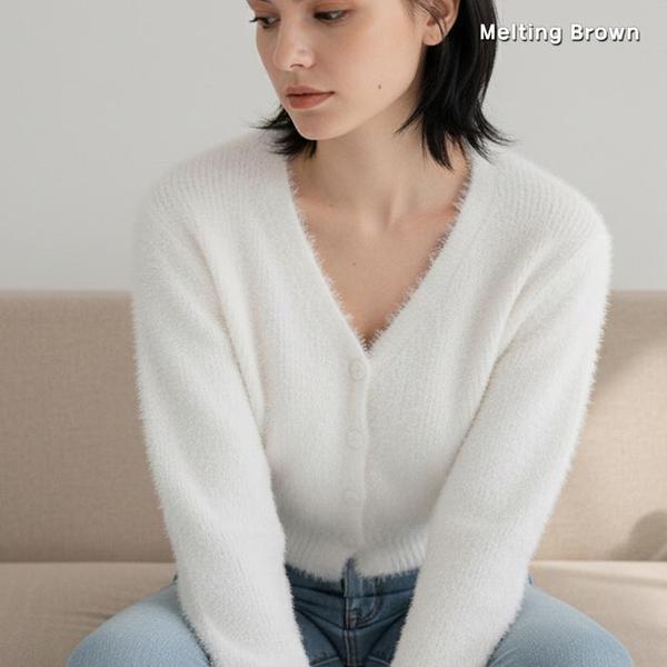 女性クロップカーディガン 女性Vネックカーディガン K12