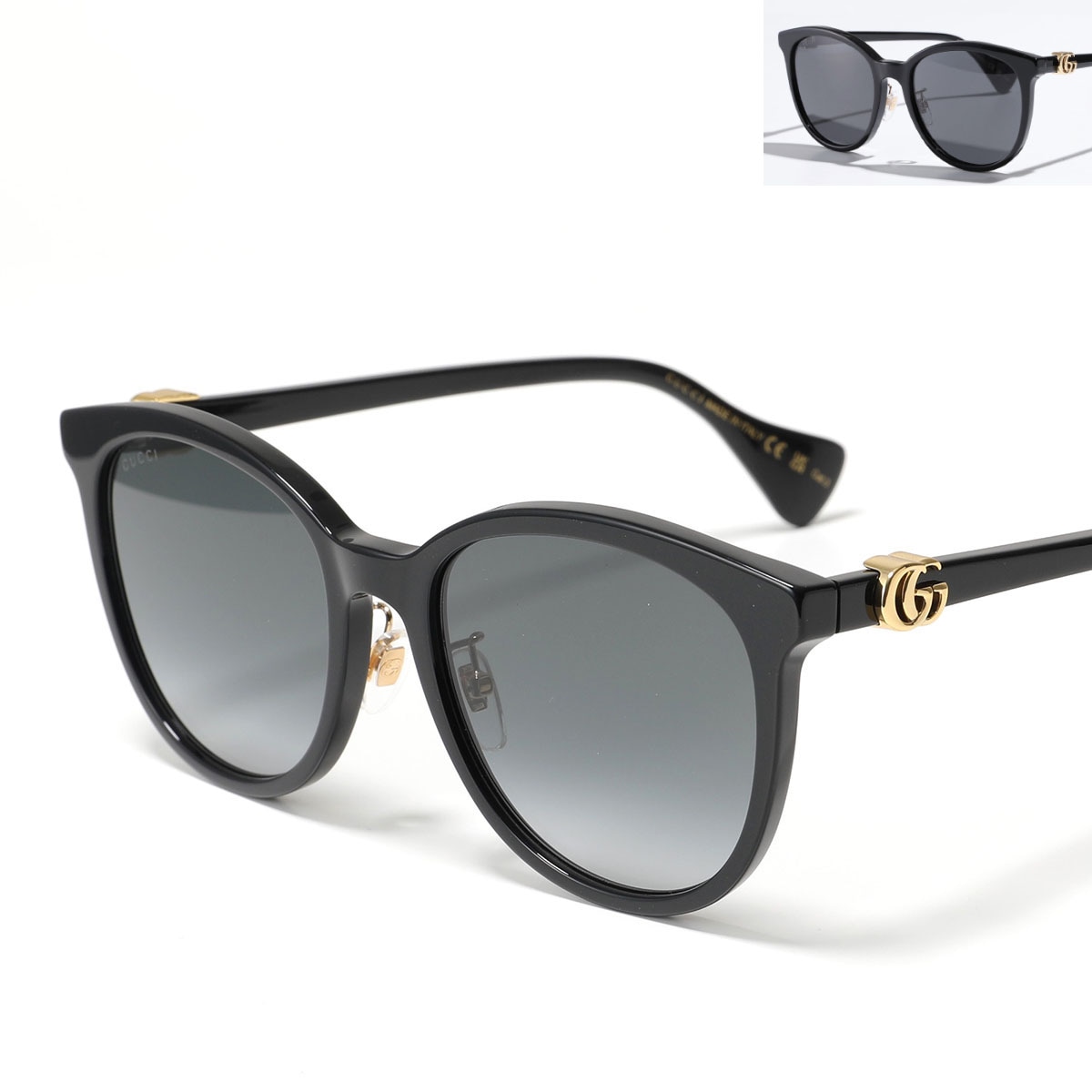 GUCCI グッチ サングラス GG1180SK メンズ メガネ ウェリントン型 アジアンフィット GGロゴ メタルロゴ 眼鏡 アイウェア カラー2色