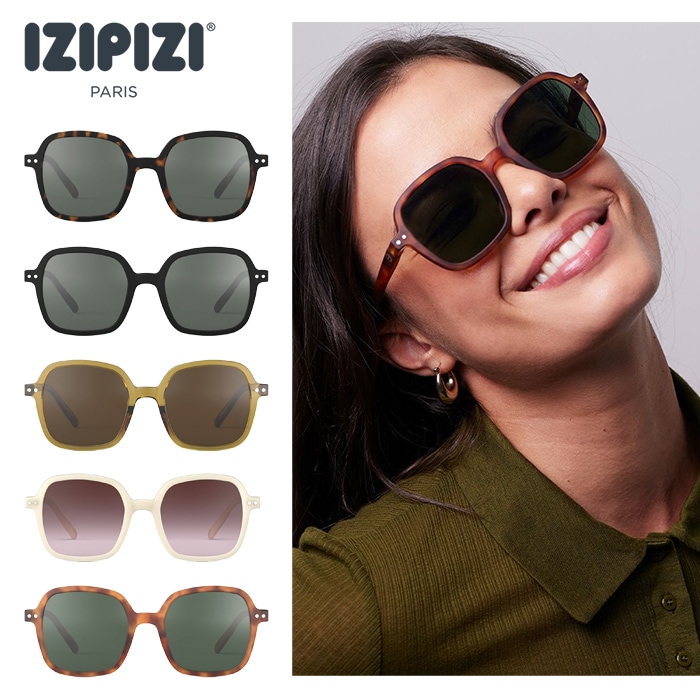 IZIPIZI イジピジ サングラス OFFICE 男女兼用 uvカット 紫外線対策 ケース付き オーバーフレーム