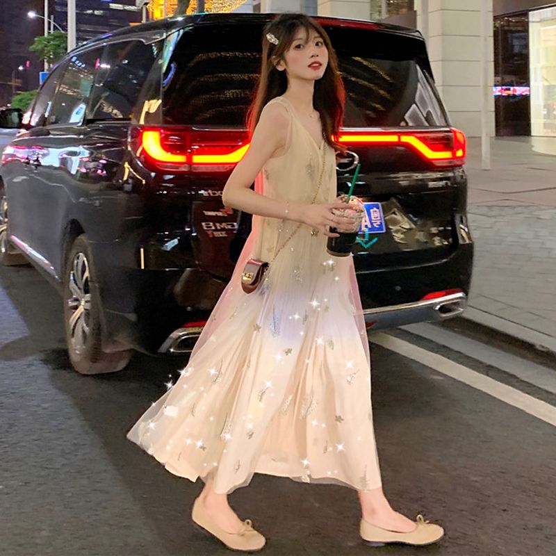 セットアップ ワンピース 2点セット チュール キャミソール 無地 ハイウエスト プリーツ 切り替え ノースリーブ 透け感 シースルー パールボタン フリル フェザー柄 レイヤード 普段使い デート