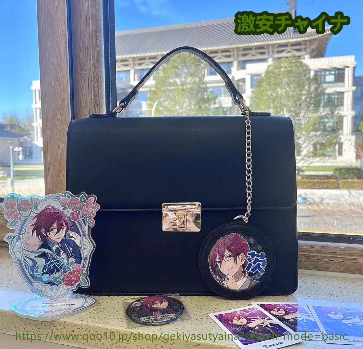 新作 痛バッグ　シンプル痛バ　バッグ　ビジネスバッグ　缶バッジバッグ付き　ポーチ付き　PU革　ハンドバッグ　ショルダーバッグ　推し活0