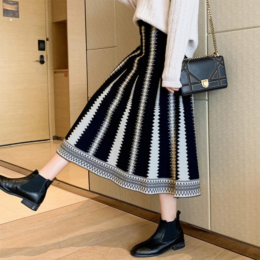 ニットスカートハイウエストスカートフレア 5,328円