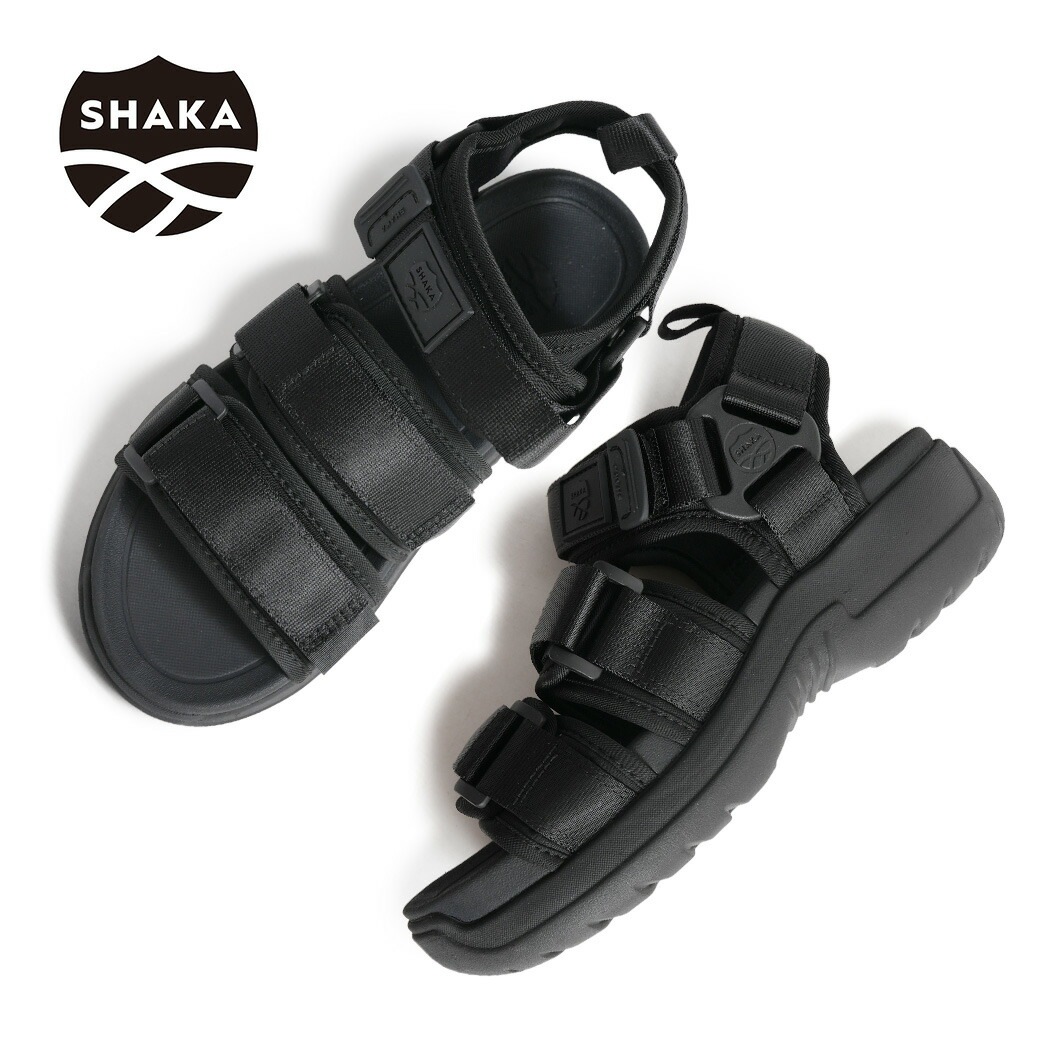 SHAKA シャカ NEO BUNGY EVOL SANDAL ネオ バンジー エヴォル サンダル BLACK ( 黒 ストラップ 軽量 アウトドア レジャー メンズ レディース ウィメンズ SK-3